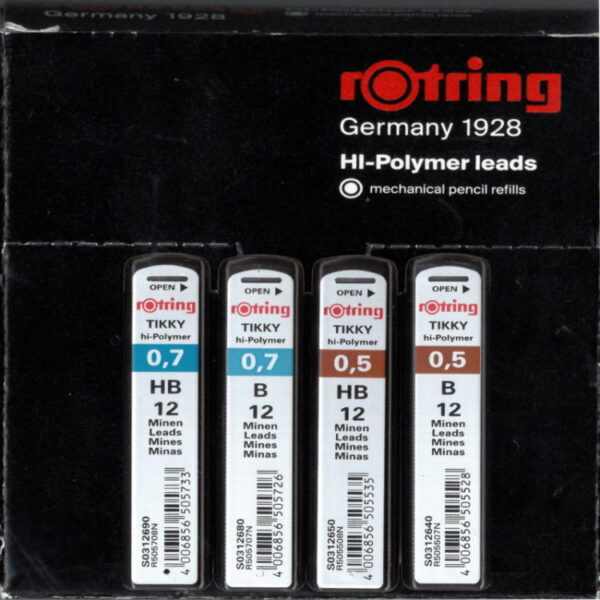 Minas Rotring Tubo c/12un. cx.10un.