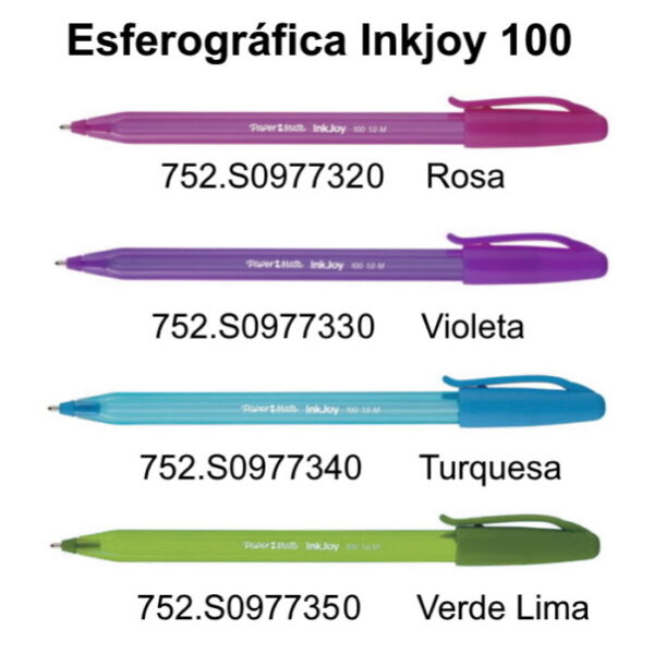 Esferográfica Paper Mate Inkjoy 1.0mm cx.12un.
