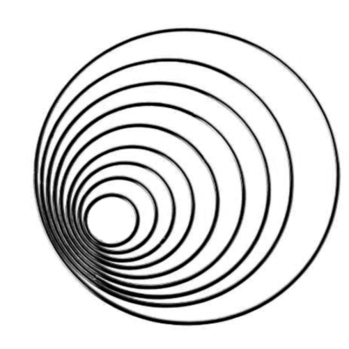 Argolas Metal Preto 9 Tamanhos (Clique p/ver Tamanhos)