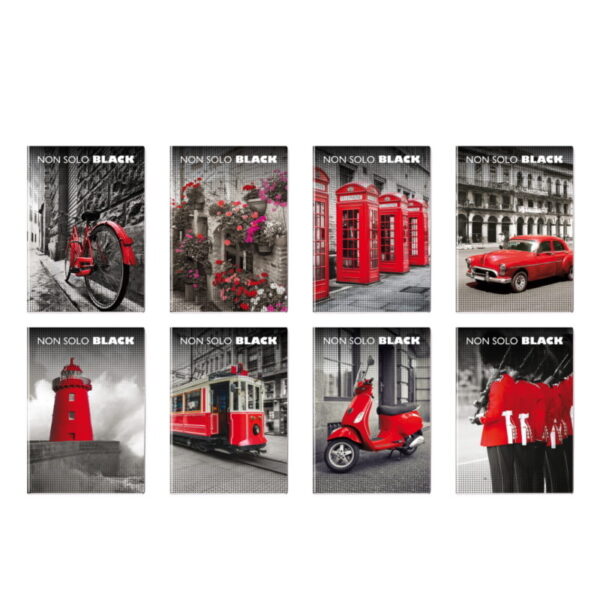 Caderno Agrafado A4 Pautado Non Solo Black Capas Sortidas