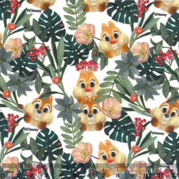 Tecido Algodão Disney Dale ( Fundo Branco) 1,40Mts.