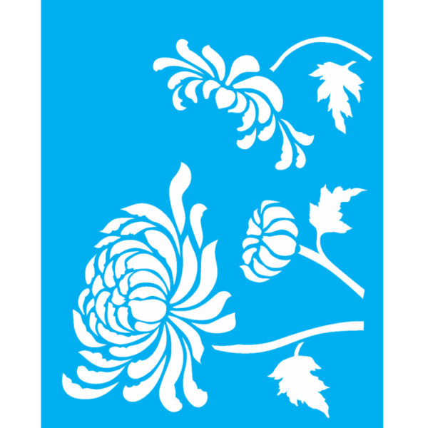Stencil Opa 20X25 Flor Crisântemo