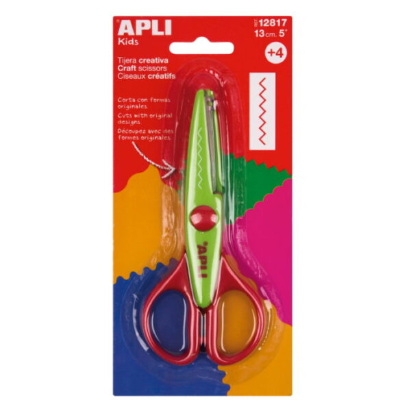 Tesoura Criativa Zig Zag Verde