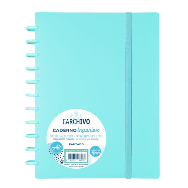 Caderno Pautado 100fls. A4 Menta