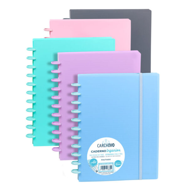 Caderno Pautado 100fls. A4 Cores Sortidas