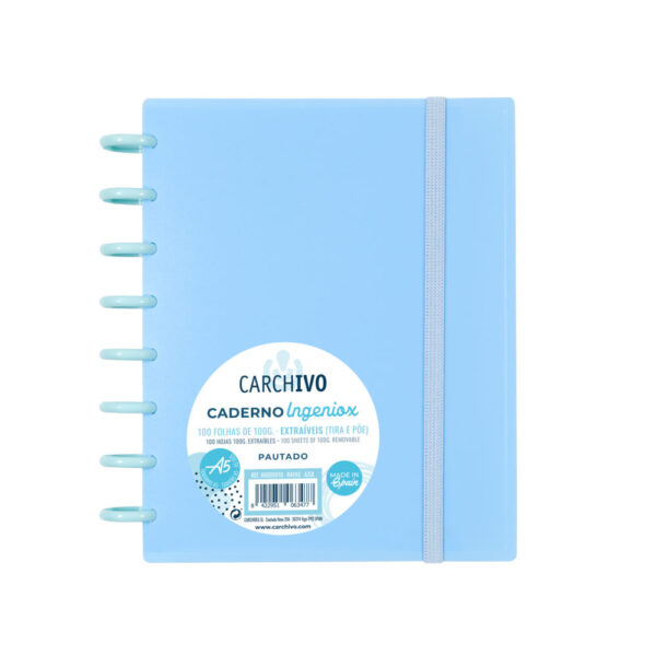 Caderno Pautado 100fls. A5 Azul