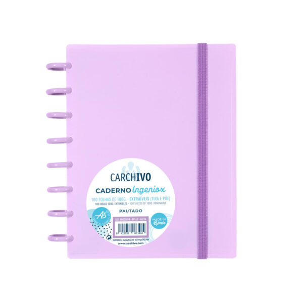 Caderno Pautado 100fls. A5 Malva