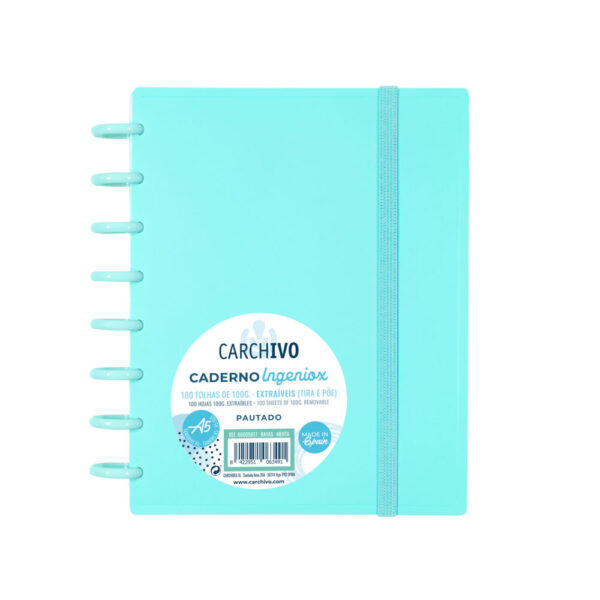 Caderno Pautado 100fls. A5 Menta