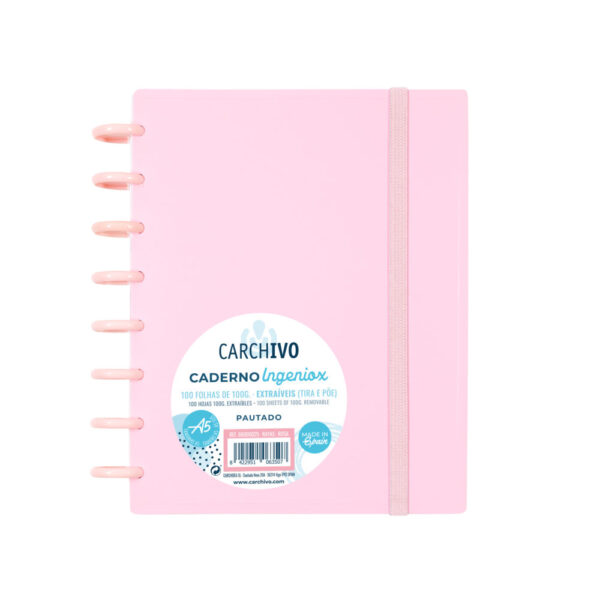 Caderno Pautado 100fls. A5 Rosa
