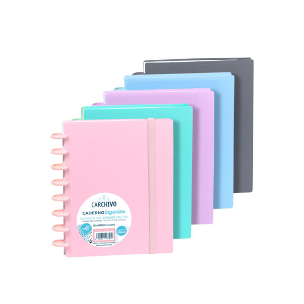 Caderno Quadriculado 100fls. A5 Cores Sortidas