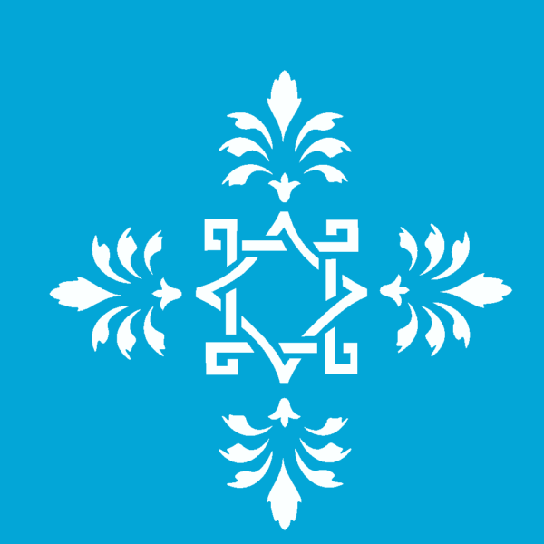 Stencil Opa 10x10 Simples Medalhão Flor Liz