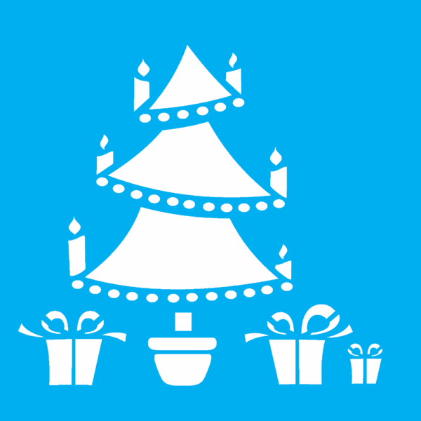 Stencil Opa 14x14 Arvore Presentes