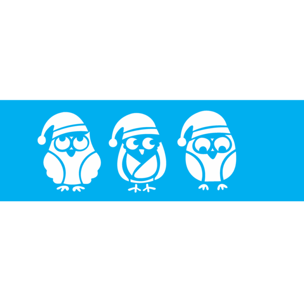 Stencil Opa 10x30 Corujas Gorro