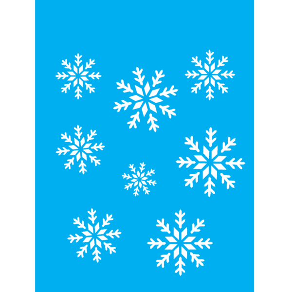 Stencil Opa 15x20 Flocos de Neve