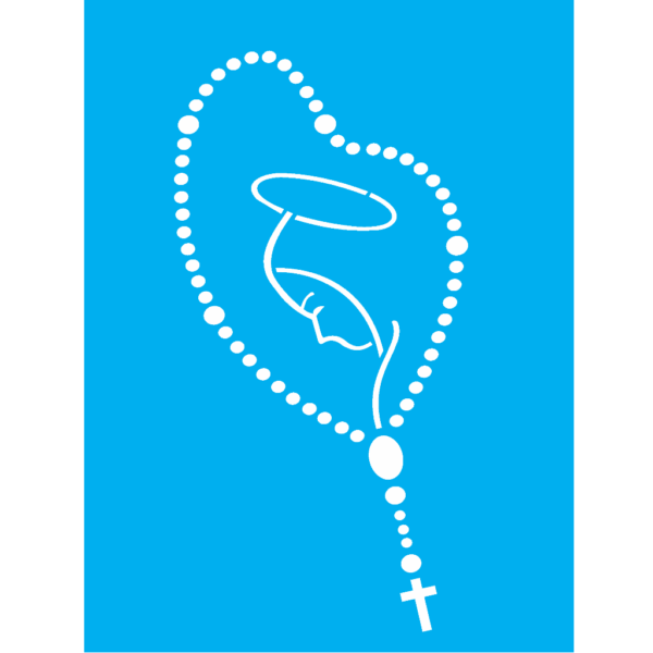 Stencil Opa 15x20 Religião Terço