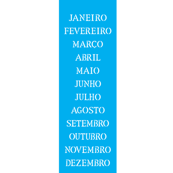 Stencil Opa 10x30 Palavras Meses