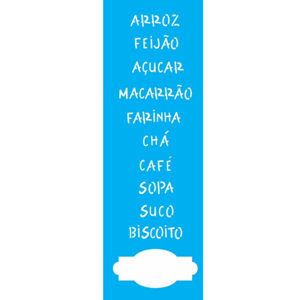 Stencil Opa 10x30 Palavras Placas Alimentos