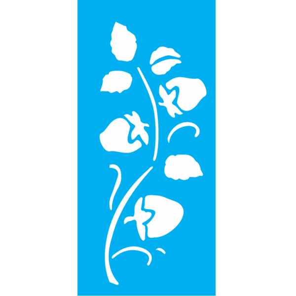 Stencil Opa 7x15 Simples Frutas Morangos