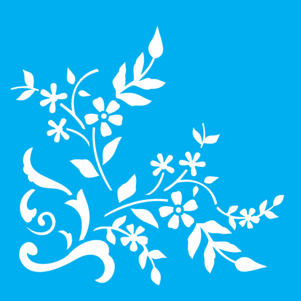 Stencil Opa 14x14 Estamparia Flor