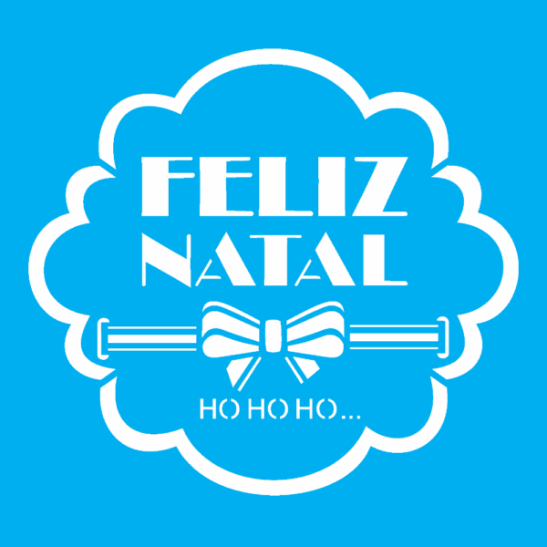 Stencil Opa 14x14 Moldura Feliz natal