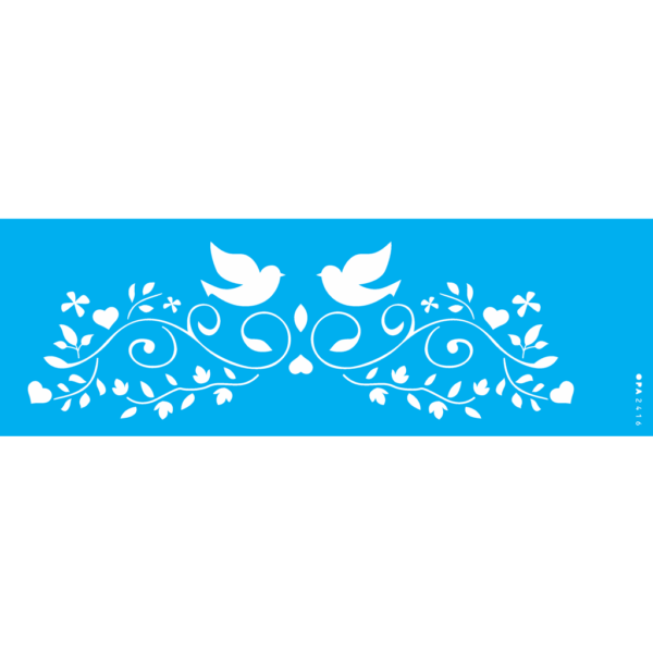 Stencil Opa 10x30 Arabesco Casamento