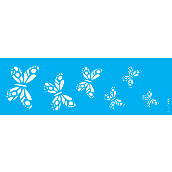 Stencil Opa 10x30 Borboletas Vitral