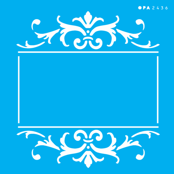 Stencil Opa 14x14 Moldura Arabesco