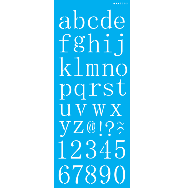 Stencil Opa 17x42 Alfabeto Reto Minúsculo