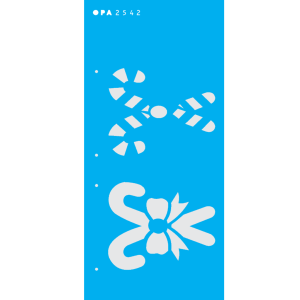 Stencil Opa 7x15 Simples Bengala Natal