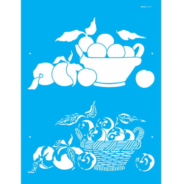 Stencil 32x42 Cesto Ameixas Pêssegos