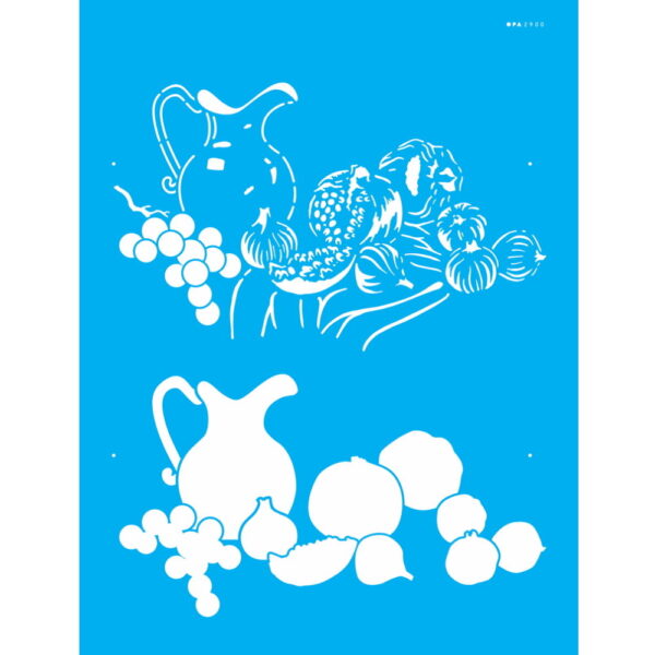 Stencil 32x42 Uvas Figos Romãs
