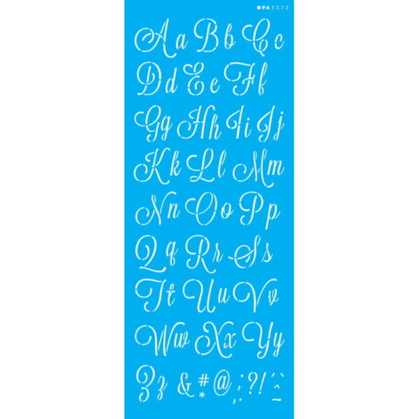 Stencil Opa 17x42 Alfabeto Cursivo
