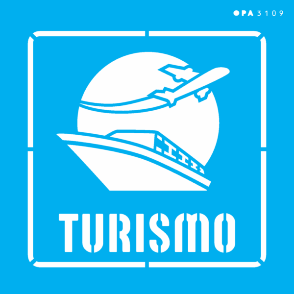 Stencil Opa 14x14 Profissões Turismo