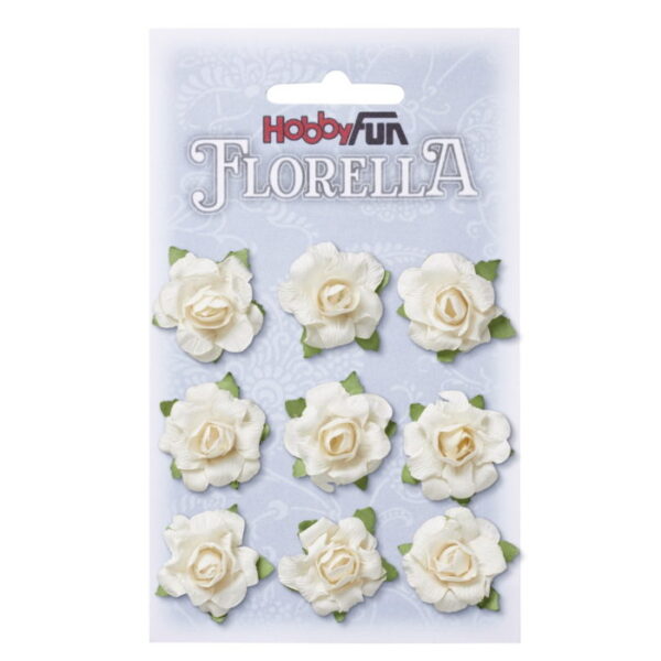 Florella - Flor Papel Creme 3cm.- 9un.
