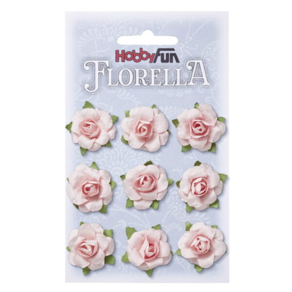Florella - Flor Papel Rosa 3cm.- 9un.