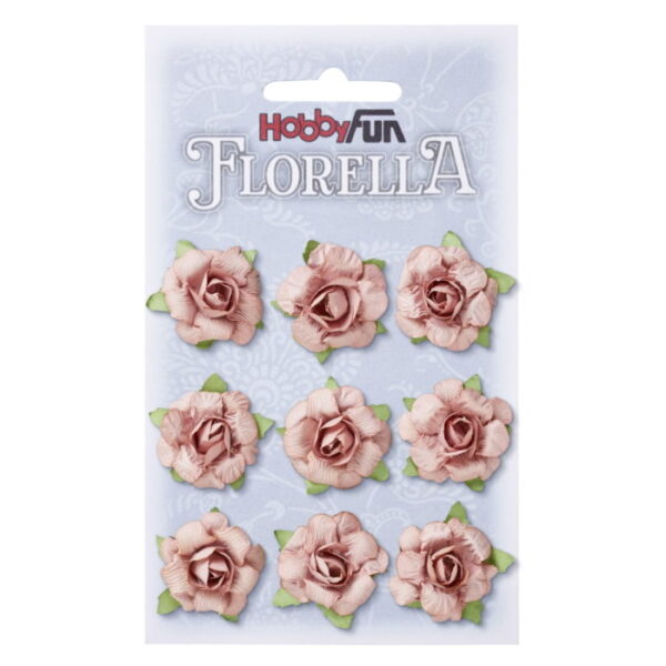 Florella - Flor Papel Rosa Antigo 3cm.- 9un.