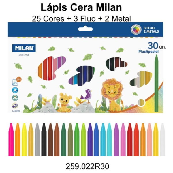 Lápis Cera Milan 30un.