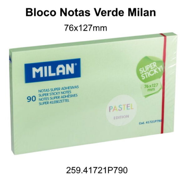 Bloco Notas Adesivo Verde Pastel 76x127mm