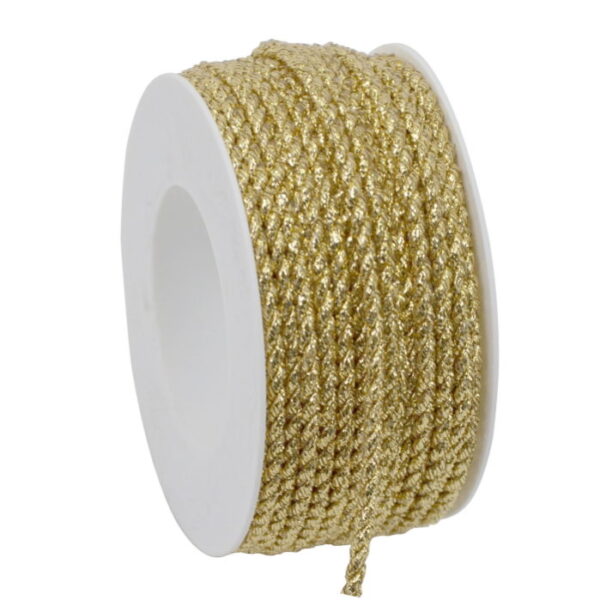Fita Goldina Glittercord Gold 3mm X 25Mts.