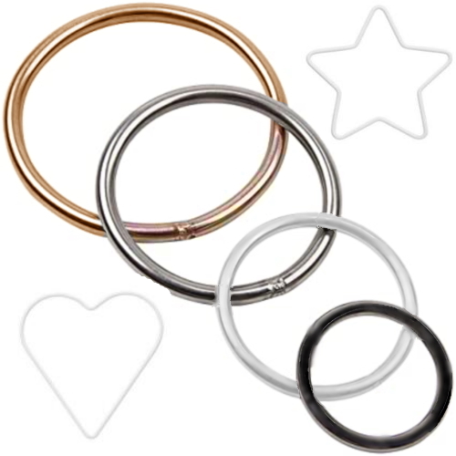 Argolas - Estrelas - Corações de Metal