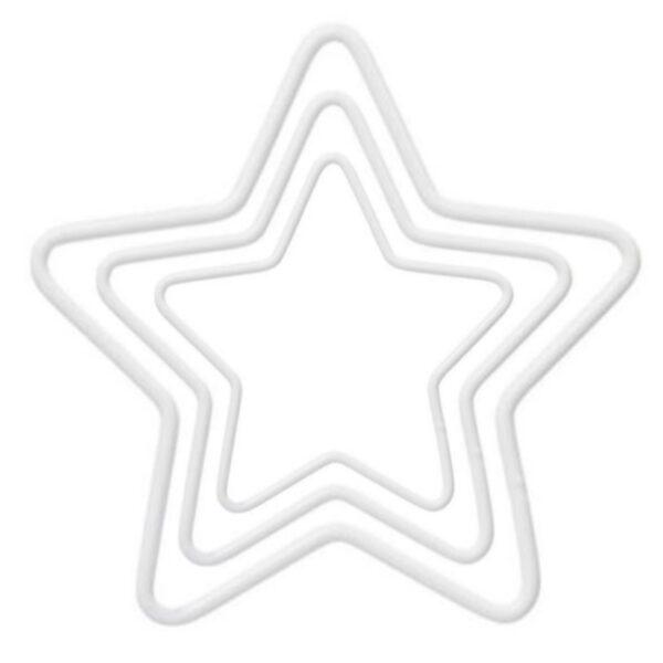 Estrela Metálica Branco ( Clique p/ ver Tamanhos)