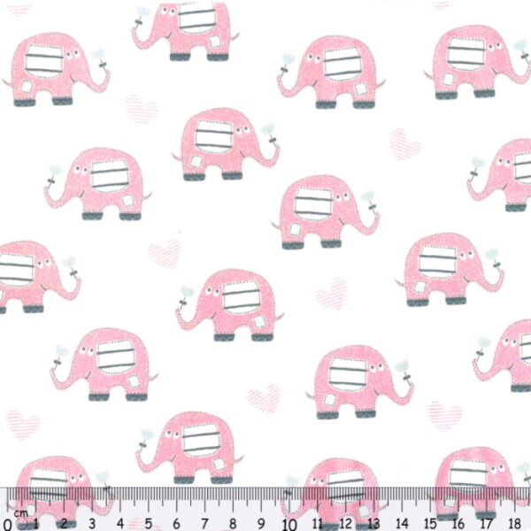 Tecido Algodão Baby Shower Rosa 1.50Mts.
