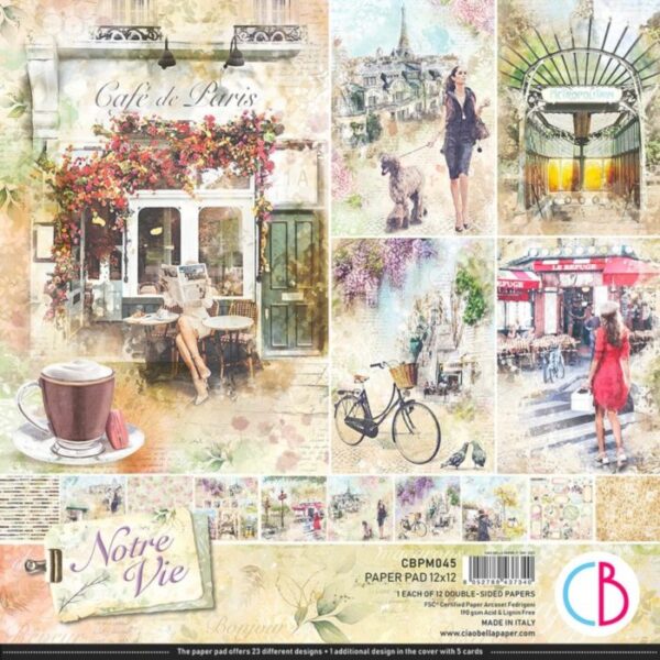 Paper Pad Notre Vie 305x305mm 12fls.