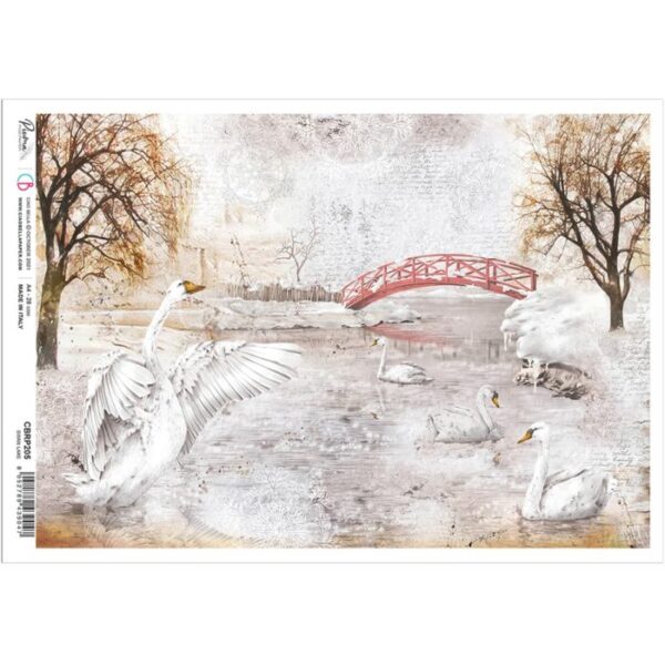 Papel Arroz Swan Lake A-4