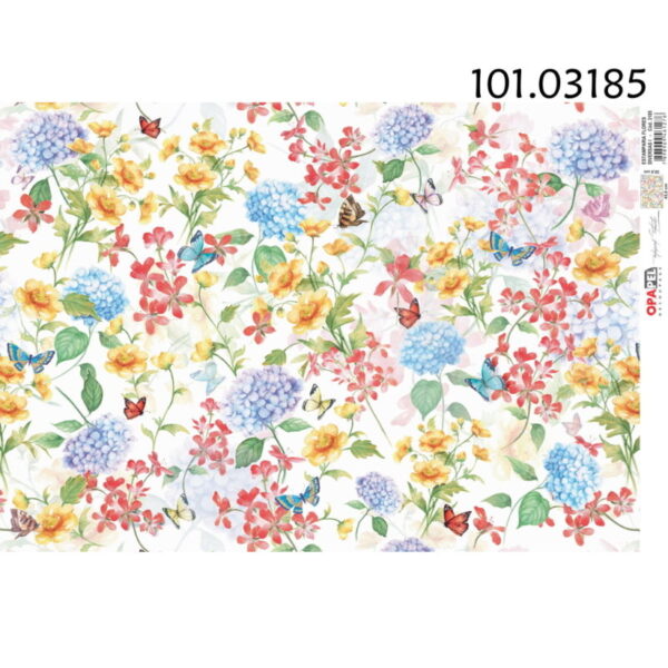 Papel Decoupage Flores Diversas 30X45