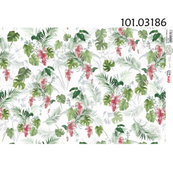 Papel Decoupage Tropical 30X45