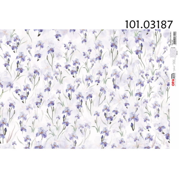 Papel Decoupage Flores Iris 30X45