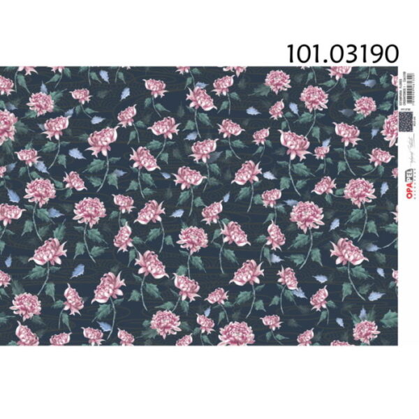 Papel Decoupage Flores Crisantemos 30X45