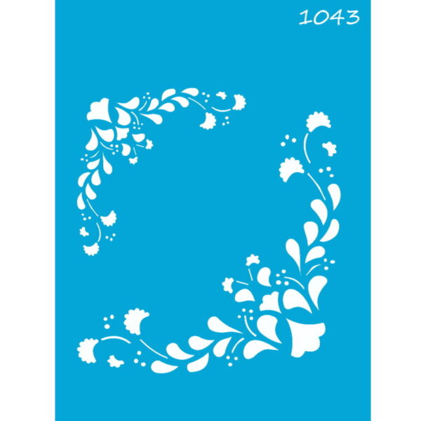 Stencil Opa 15x20 Cantoneira Folhas