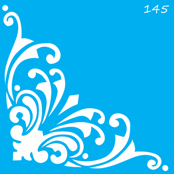 Stencil Opa 10x10 Cantoneira Ornamento